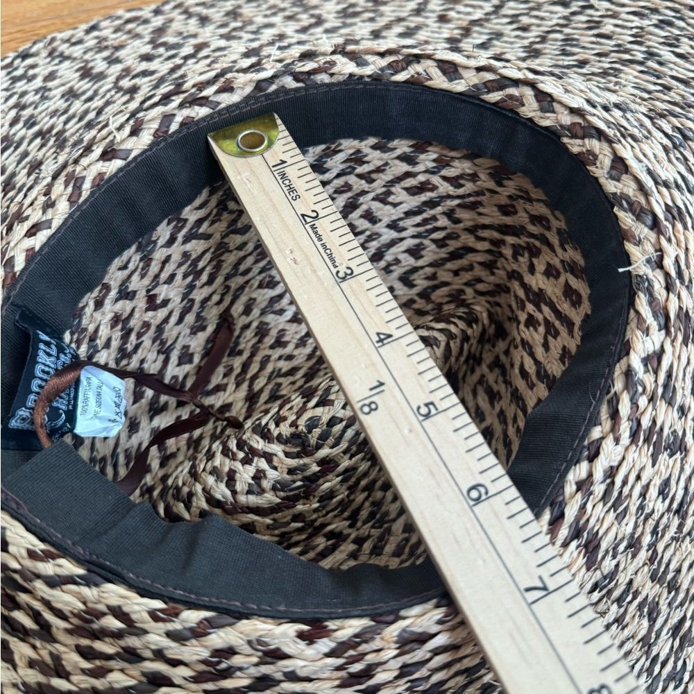 Brooklyn Hat Company Raffia Oversized Floppy Wide Brim Sun Hat One size - Picture 7 of 8